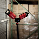 Energizer 5000-lumen Twin Head Portable Rechargeable LED Work Light - Red/Black