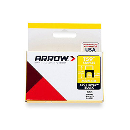 Arrow 1/4-in (6mm) by 1/4-in (6mm) Black Insulated Staples - 300-pack