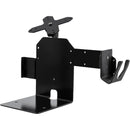 CTA Digital Single VESA Compatible Plate POS Station with Printer Stand, Magnetic Scanner and Card Reader Holder - Black