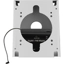 CTA Digital Premium Double VESA Wedge and Outlet/PoE Cover for Tablets with 75 x 75 and 100 x 100 VESA Standards - White