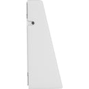 CTA Digital Premium Double VESA Wedge and Outlet/PoE Cover for Tablets with 75 x 75 and 100 x 100 VESA Standards - White
