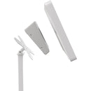 CTA Digital Premium Double VESA Wedge and Outlet/PoE Cover for Tablets with 75 x 75 and 100 x 100 VESA Standards - White