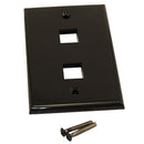 HomeWorx 2 -port Keystone Insert Wall Plate - Black