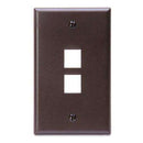 HomeWorx 2 -port Keystone Insert Wall Plate - Brown