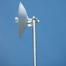 SureConX 10.7-meter (35-ft) Heavy Duty Telescoping Antenna Mast with Stabilizer Collar Ring "Guy Wires Not Required!"