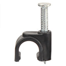 Aska Single Nail-In Cable Clips RG6 Coax with 3/4-in Concrete Nail 100-pack - Black