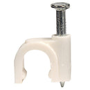 Aska Single Nail-In Cable Clips RG6 Coax with 3/4-in Concrete Nail 100-pack - White
