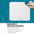 ANTOP Paper Thin Smartpass Amplified 80-km (50-mile) Indoor HDTV Antenna - White - Open Box