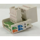 HomeWorx Cat3 Punch Down Keystone Insert - Single - White