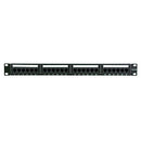 HomeWorx 24 Port Cat5e Rack Mountable Patch Panel - Black