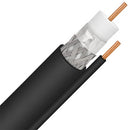 PerfectVision Rg6 Single Solid Copper with Ground 1000-ft - Black