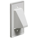 Arlington Scoop Reversible Low-Voltage Single Gang Cable Entrance Plate - White