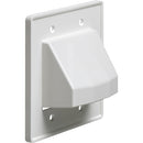 Arlington Dual Gang Reversible Low-Voltage Cable Entrance Plate - White