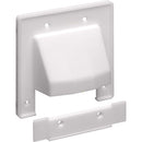 Arlington Dual Gang Reversible Two-Piece Low-Voltage Cable Entrance Plate - White