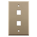 Construct Pro Single Gang 2 -port Keystone Insert Wall Plate - Ivory