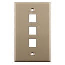 Construct Pro Single Gang 3 -port Keystone Insert Wall Plate - Ivory