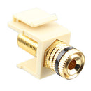 Construct Pro Audio Banana Plug Keystone Insert with Black Band - Ivory