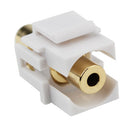 Construct Pro 3.5-mm Stereo Pass-Through Keystone Insert - White