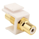 Construct Pro RCA to RCA Keystone Insert with 8 Color Bands - White