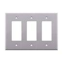 Construct Pro Triple Gang Decora Cover Wall Plate - White
