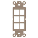 Construct Pro 6-port Keystone Decora Strap - Ivory