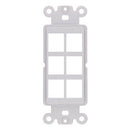 Construct Pro 6-port Keystone Decora Strap - White