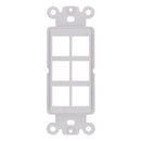 Construct Pro 6-port Keystone Decora Strap - White