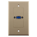Construct Pro Single Gang VGA Wall Plate - Ivory