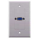 Construct Pro Single Gang VGA Wall Plate - White