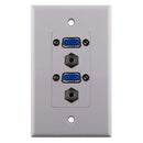 Construct Pro Dual VGA with Dual 3.5-mm Audio Wall Plate - White