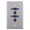 Construct Pro Dual VGA with Dual 3.5-mm Audio Wall Plate - White
