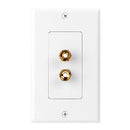 Construct Pro Decora Wall Plate with 2 Binding Post - White
