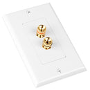 Construct Pro Decora Wall Plate with 2 Binding Post - White
