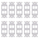 Construct Pro 4-port Keystone Decora Strap - 10-pack - White
