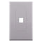Construct Pro 1-Port Keystone Insert Decora Style Single Gang Wall Plate with Screwless Face - White