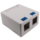 Construct Pro Dual White Surface Mount Box-With Adhesive Back (White)