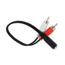 Construct Pro 3.5mm Female to Dual RCA Male Pigtail Adapter - Black