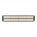 Construct Pro 48-Port Cat6 2U 19-in Rack Mount Patch Panel - Black