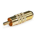Holland Electronics F-Type Male To RCA Female Adapter - Nickel Plated