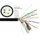 Shireen Shielded Outdoor Dry Gel Cat6 8-Conductor 4-Pair 23-gauge Solid Bare Copper - 304.8-meter (1000-ft) Spool - Black