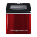 Frigidaire Portable Countertop Compact 40-lb Square Shaped Ice Maker with Window - Red Stainless Steel