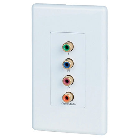 Element-Hz Cat5 Balun for Component Video & Digital Coax Audio Wall Plate - Pair - White