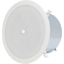 Atlas 15-cm (6-in) Coaxial In-Ceiling Loudspeaker with Transformer and Ported Enclosure - White