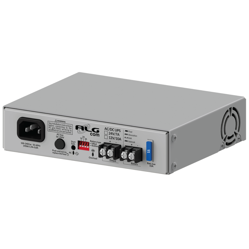ALGcom FX DC Rackmountable Uninterruptible Power Supply (UPS) 12-volt 10-amp, 1U - Grey