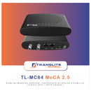 Translite Global MoCA 2.5 Ethernet Over Coaxial Network Adapter with 2 Gigabit Ethernet Ports - Black