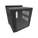 Hammond 12U 63.5-cm (25-in) Deep Swing Out Sectional Wall Mount Rack Cabinet with Window Door