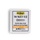 FitsFast Plastic Wall Plugs 100-pack - Blue