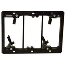 Arlington LV3 Triple Gang Low Voltage Mounting Bracket - Black