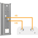 Mimosa 4.9-6.4-GHz 2-port 19-dBi 45-degree Sector Antenna - White