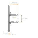 Mimosa 4.9-6.4-GHz 4-port 22-dBi 45-degree Sector Antenna - White
